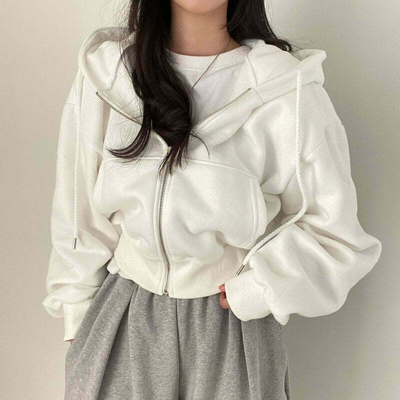 Coquette Aesthetic Bare Midriff Hoodie - Y2K Fashion Grunge Style Cute Tops Pastel Goth