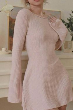 Coquette Aesthetic Bareback Bliss Dress - Y2K Fashion Statement for Women