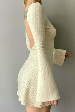 Coquette Aesthetic Bareback Bliss Dress - Y2K Fashion Statement for Women