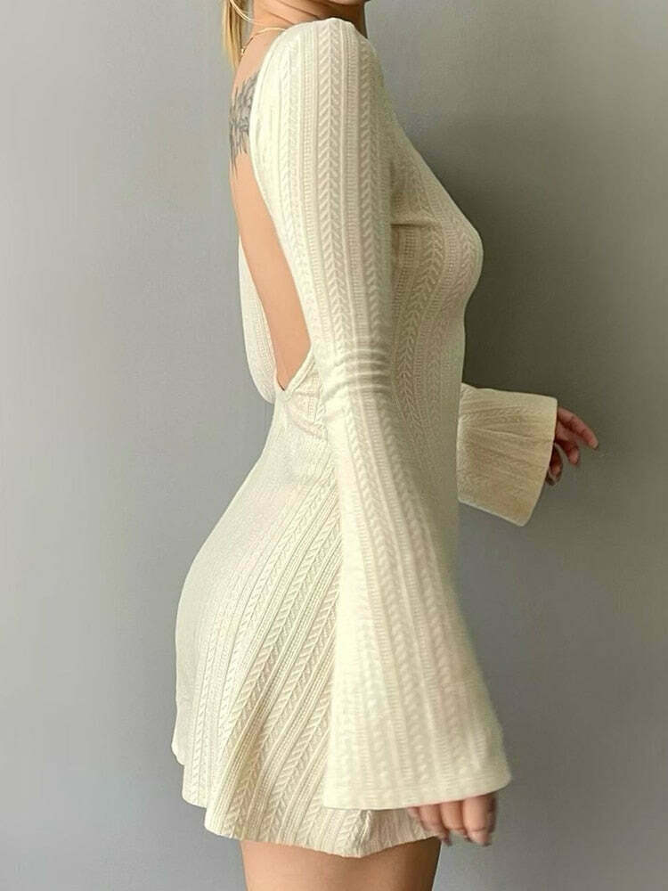 Coquette Aesthetic Bareback Bliss Dress - Y2K Fashion Statement for Women