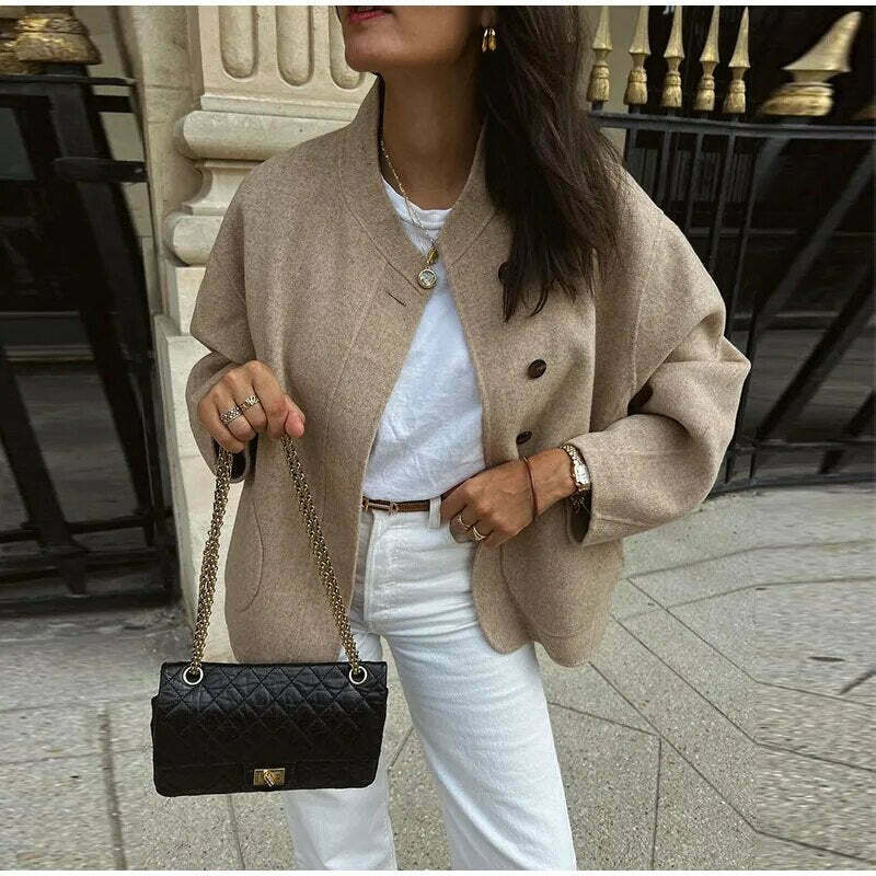 Coquette Aesthetic Benjamin Woolen Trench Coat - Y2K Fashion Statement Piece