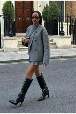 Coquette Aesthetic Benjamin Woolen Trench Coat - Y2K Fashion Statement Piece