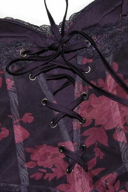 Coquette Aesthetic Berry Bouquet Backless Floral Dress - Y2K Fashion for Women