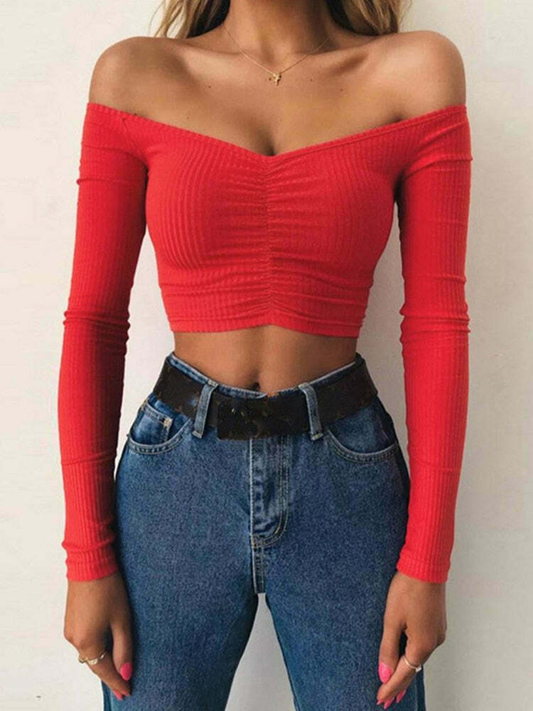 Coquette Aesthetic Bon-Bon Basic Tee - Y2K Fashion Women's Top