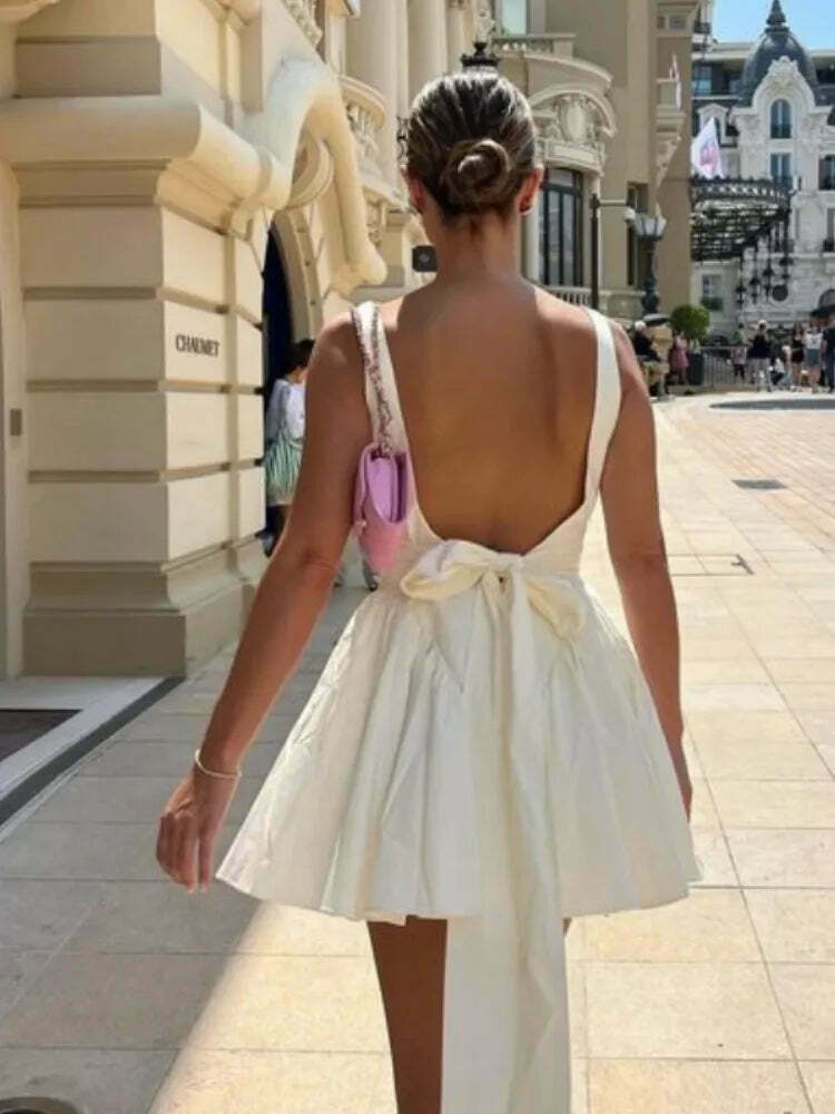 Coquette Aesthetic Bow-Knot Dress - Y2K Fashion Statement for Women