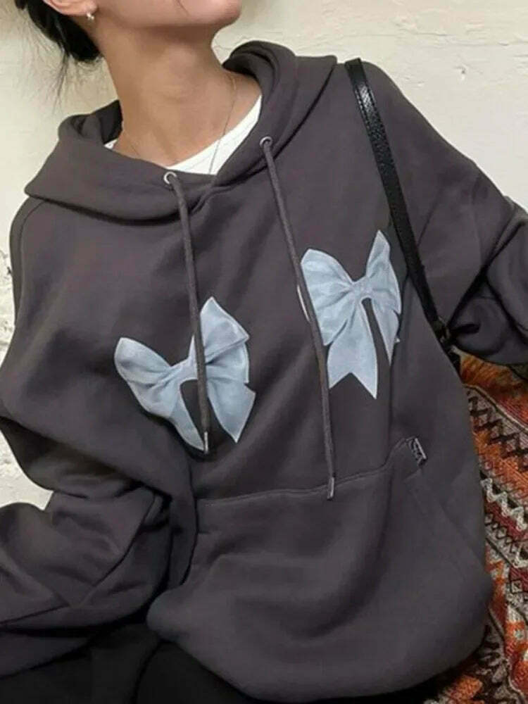 Coquette Aesthetic Bowtastic Hoodie - Y2K Fashion Statement Piece for Women