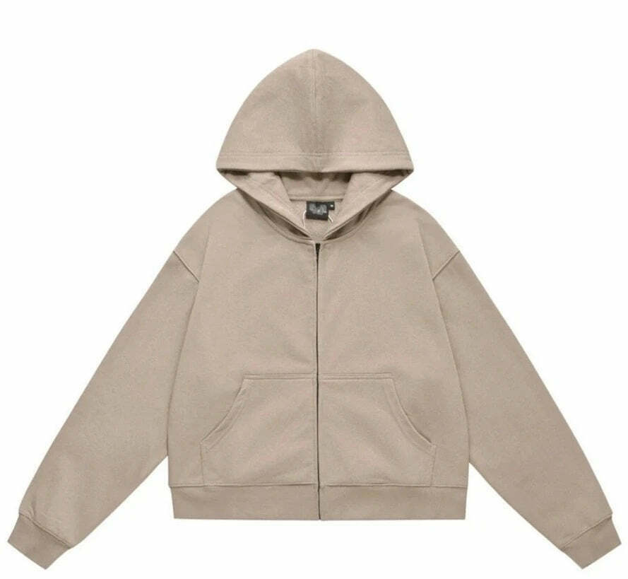 Coquette Aesthetic Box Zip-up Hoodie - Y2K Fashion with Grunge Style