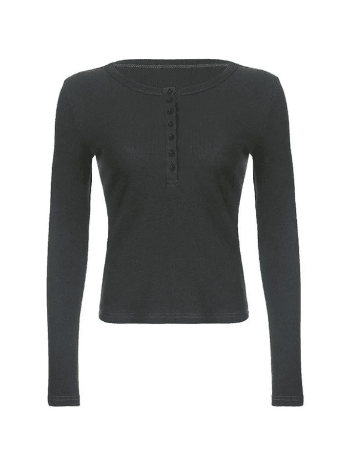 Coquette Aesthetic Button Down Knit Top - Y2K Fashion Grunge Style Cute Tops Pastel Goth