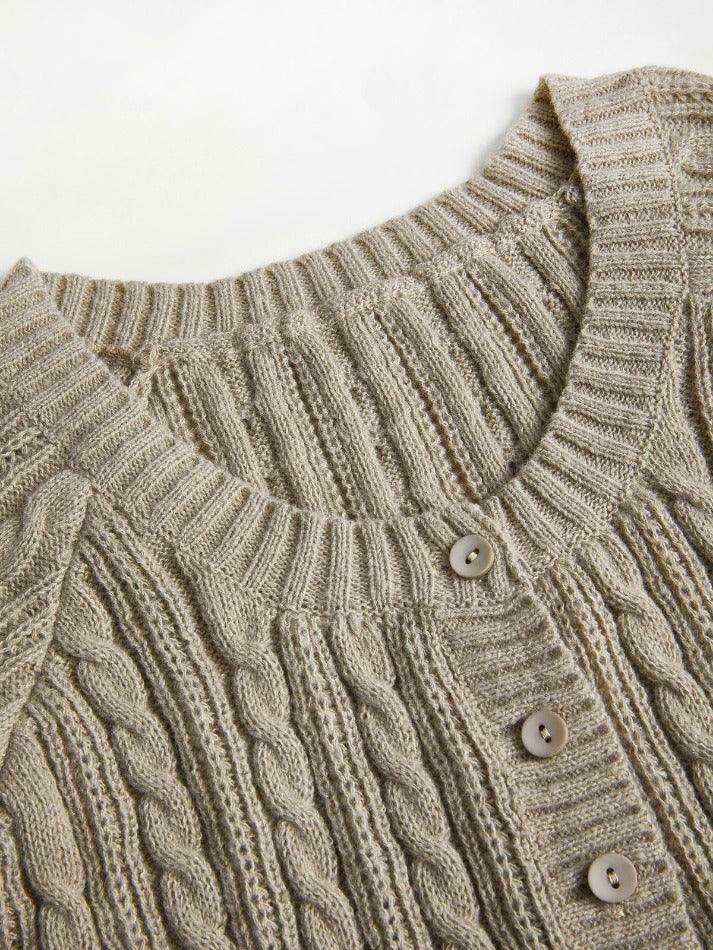 Coquette Aesthetic Cable Knit Top: Y2K Fashion with Grunge & Pastel Goth Vibes