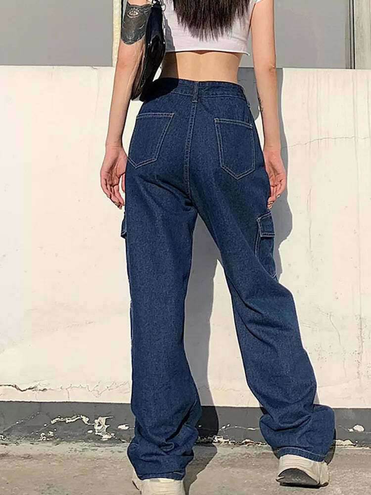Coquette Aesthetic Cargo Skirt - Y2K Fashion High Waisted Trousers