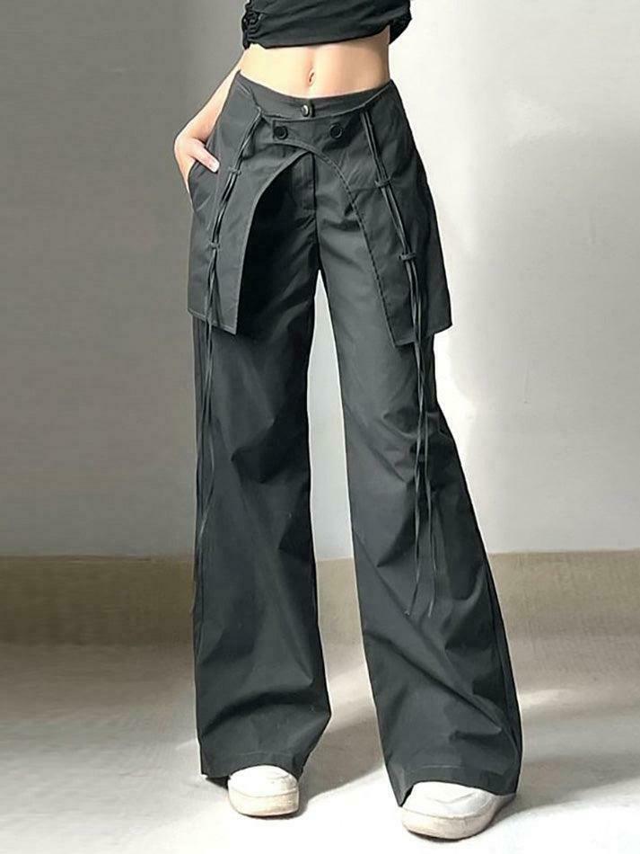 Coquette Aesthetic Cargo Skirt for Women: Y2K Style with a Grunge Twist