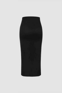 Coquette Aesthetic Cargo Skirt with Detail Slit - Y2K Fashion for Women