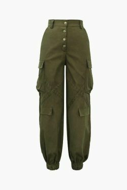 Coquette Aesthetic Cargo Skirt with Flap Pockets - Y2K Fashion Statement
