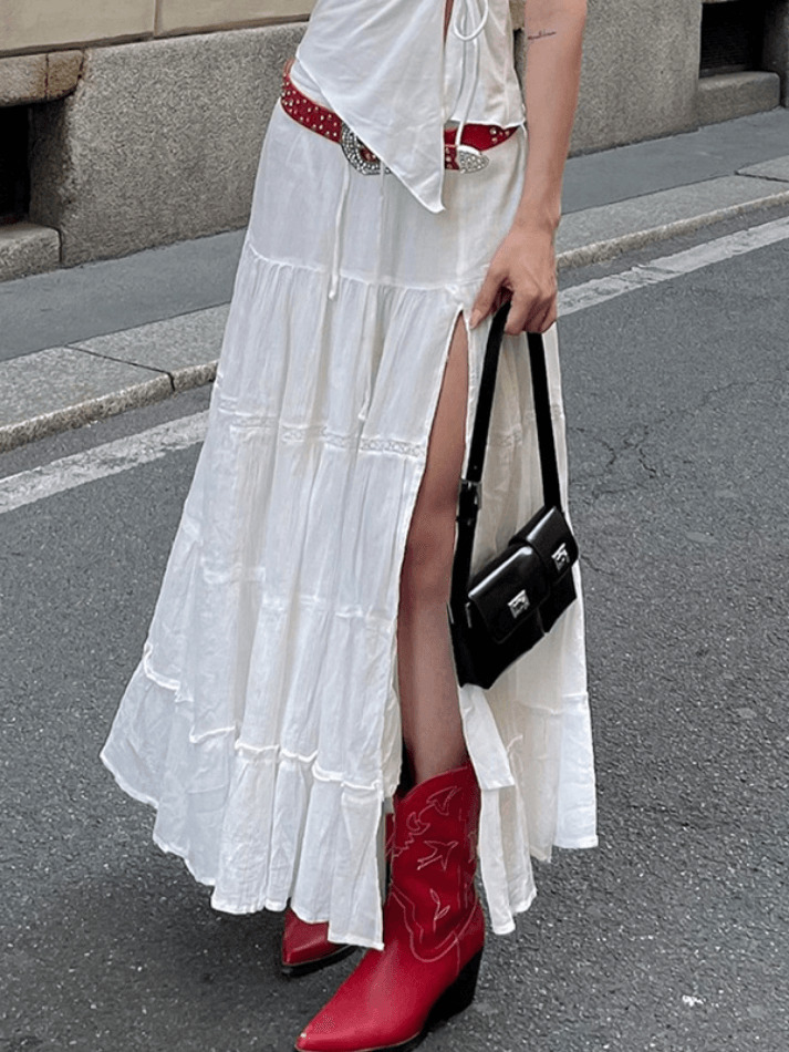 Coquette Aesthetic Cargo Skirt: Y2K Fashion Grunge Style with Pastel Goth Vibes