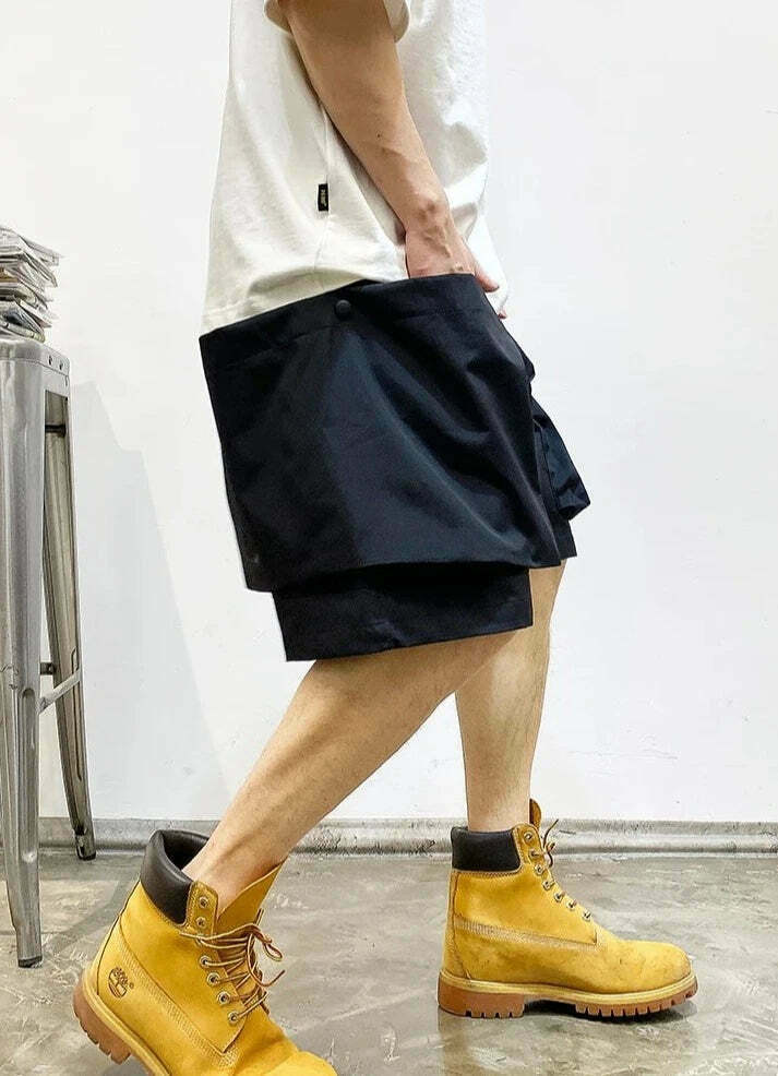 Coquette Aesthetic Cargo Skirt: Y2K Fashion with Grunge Style and Pastel Goth Vibes