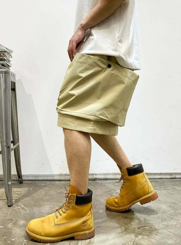 Coquette Aesthetic Cargo Skirt: Y2K Fashion with Grunge Style and Pastel Goth Vibes