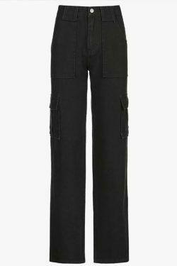 Coquette Aesthetic Cargo Skirt: Y2K Style Grunge Fashion for Women - Mid Rise Cargo Jeans