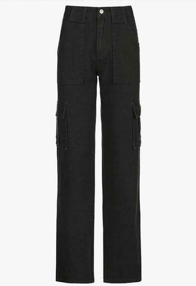 Coquette Aesthetic Cargo Skirt: Y2K Style Grunge Fashion for Women - Mid Rise Cargo Jeans