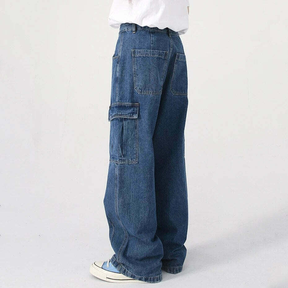 Coquette Aesthetic Cargo Skirt: Y2K Style Grunge Fashion with Loose Fit Cargo Jeans