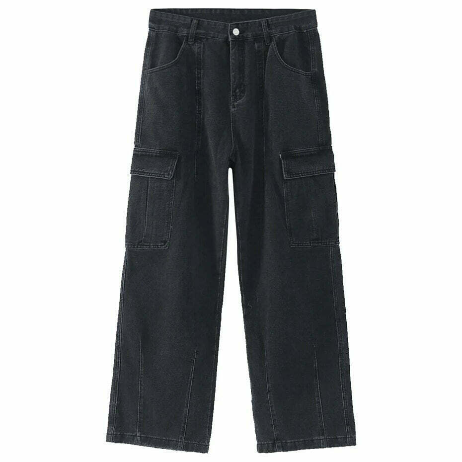 Coquette Aesthetic Cargo Skirt: Y2K Style Grunge Fashion with Loose Fit Cargo Jeans