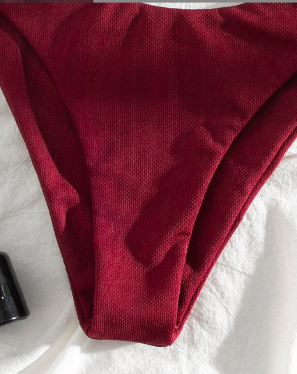 Coquette Aesthetic Cargo Skirt: Y2K Style Grunge Fashion with Pastel Goth Vibes - Red Split Bikini