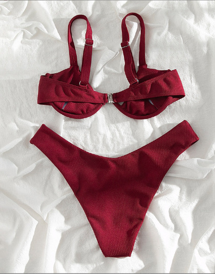 Coquette Aesthetic Cargo Skirt: Y2K Style Grunge Fashion with Pastel Goth Vibes - Red Split Bikini