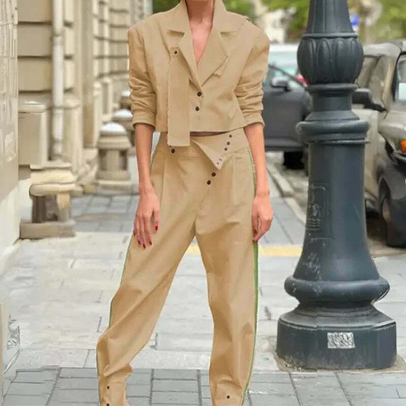 Coquette Aesthetic Cargo Skirt: Y2K Style Grunge Fashion with Unique Design, Casual Suit Pant