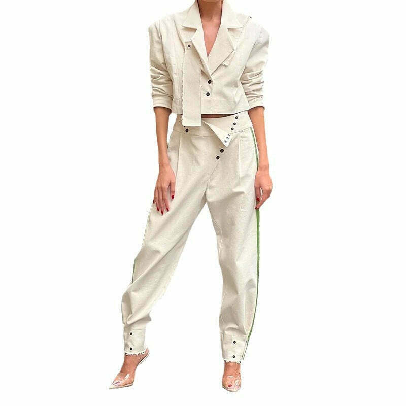 Coquette Aesthetic Cargo Skirt: Y2K Style Grunge Fashion with Unique Design, Casual Suit Pant