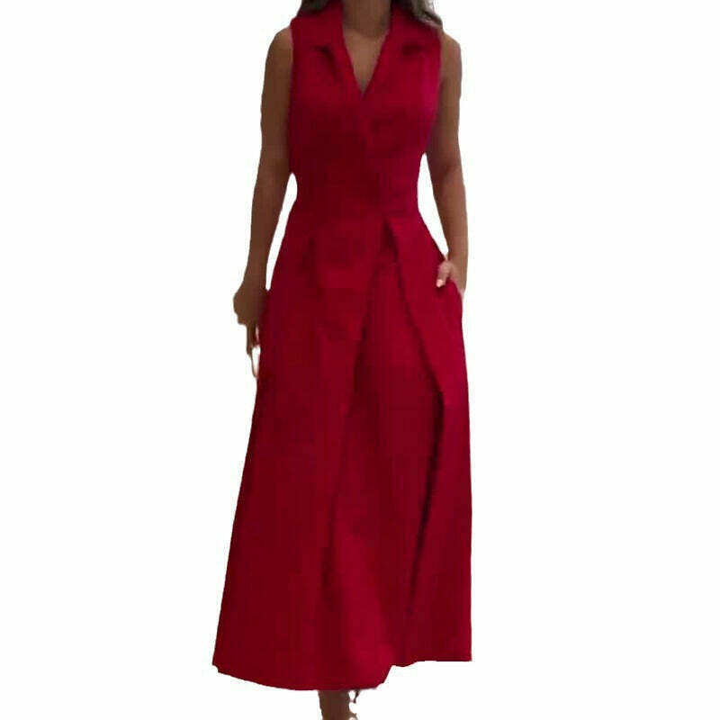 Coquette Aesthetic Cargo Skirt: Y2K Style Sleeveless Dress for Women - Elegant Fall Fashion