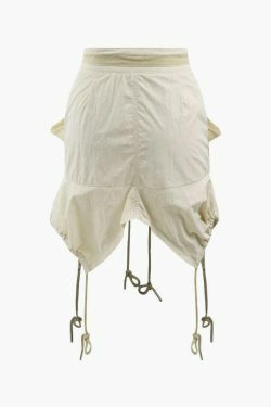 Coquette Aesthetic Cargo Skirt: Y2K Style with a Grunge Twist and Pastel Goth Vibes