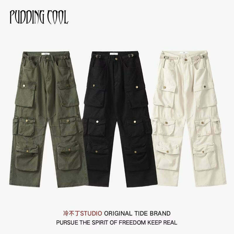 Coquette Aesthetic Cargo Skirt: Y2K Style with Multi-Pocket Loose Design for Women's Fashion