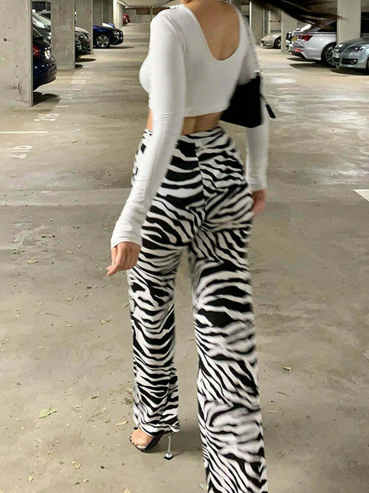 Coquette Aesthetic Cargo Skirt: Your Inner Wild Zebra Print Pants