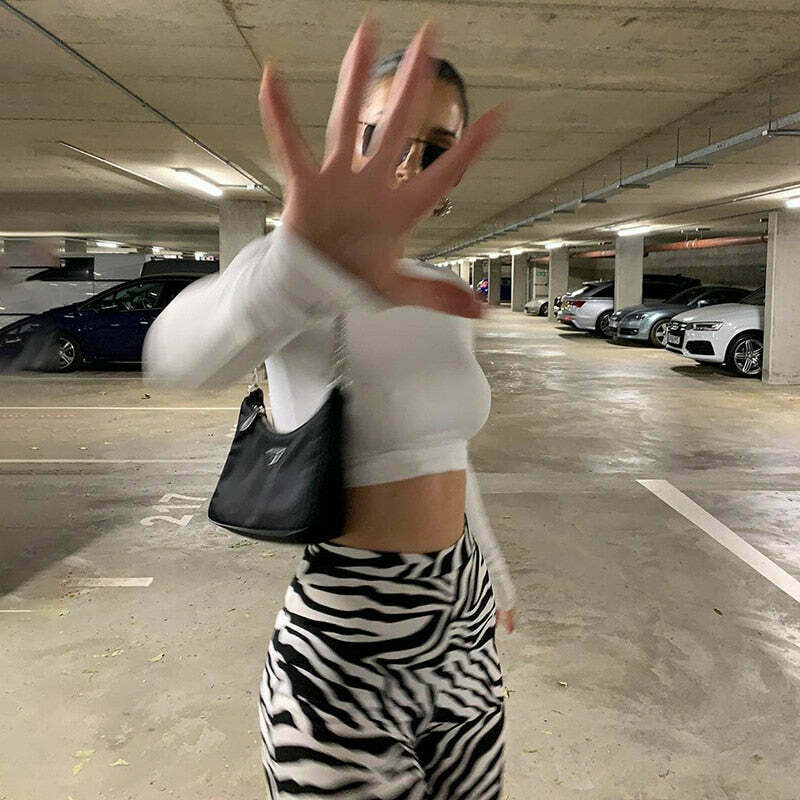 Coquette Aesthetic Cargo Skirt: Your Inner Wild Zebra Print Pants