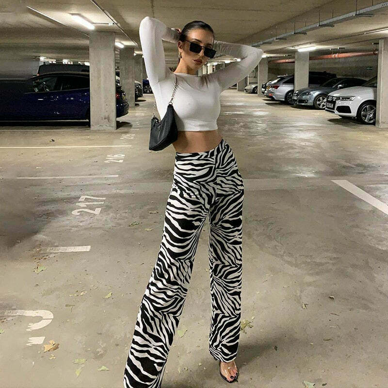 Coquette Aesthetic Cargo Skirt: Your Inner Wild Zebra Print Pants