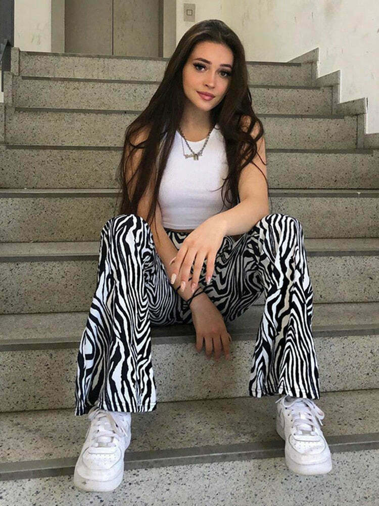 Coquette Aesthetic Cargo Skirt: Your Inner Wild Zebra Print Pants