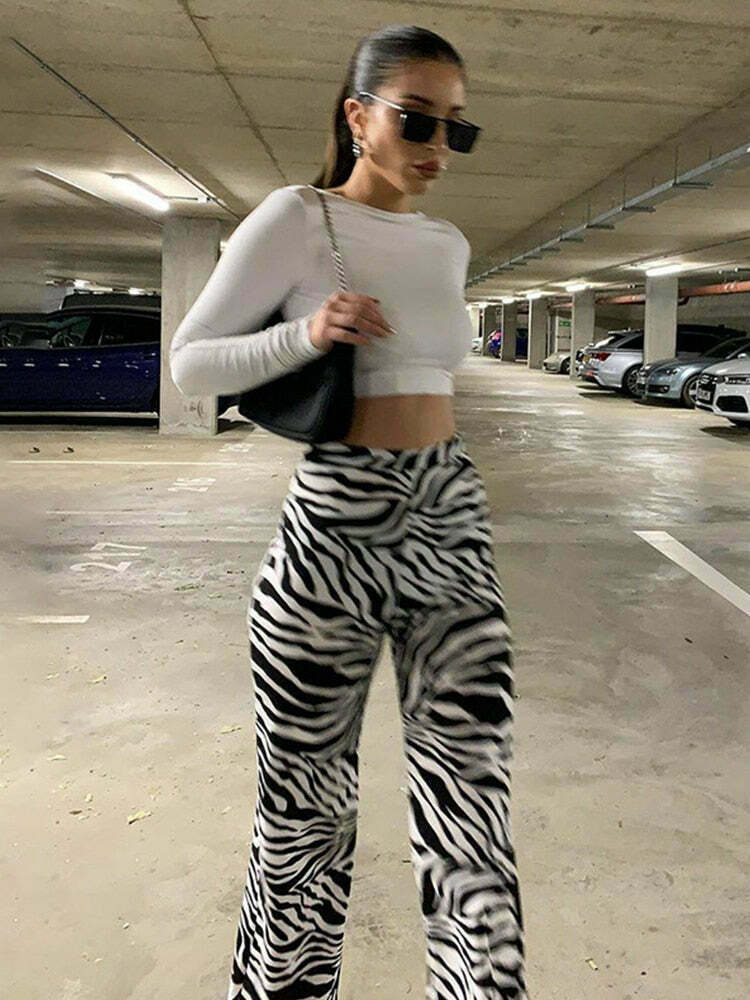 Coquette Aesthetic Cargo Skirt: Your Inner Wild Zebra Print Pants