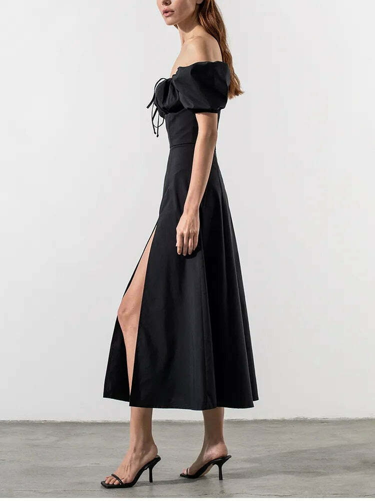 Coquette Aesthetic Clancy Ruched Tie-Up Dress - Y2K Fashion Statement for Women