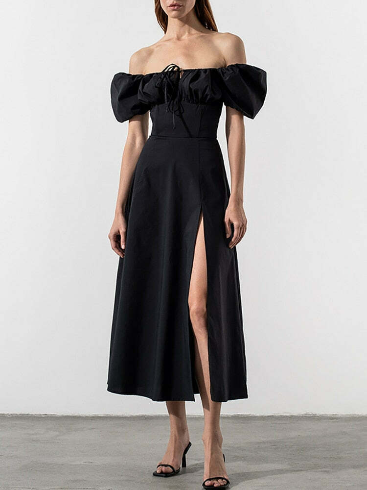Coquette Aesthetic Clancy Ruched Tie-Up Dress - Y2K Fashion Statement for Women