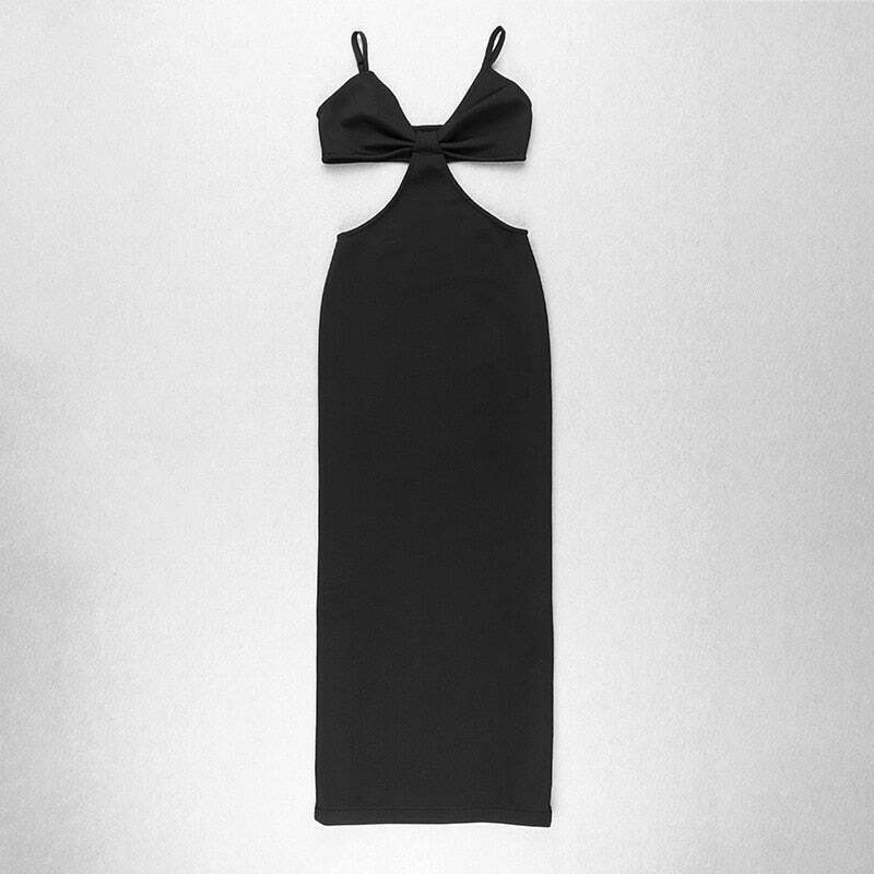 Coquette Aesthetic Claudia Backless Maxi Dress - Y2K Fashion Women's Clothing