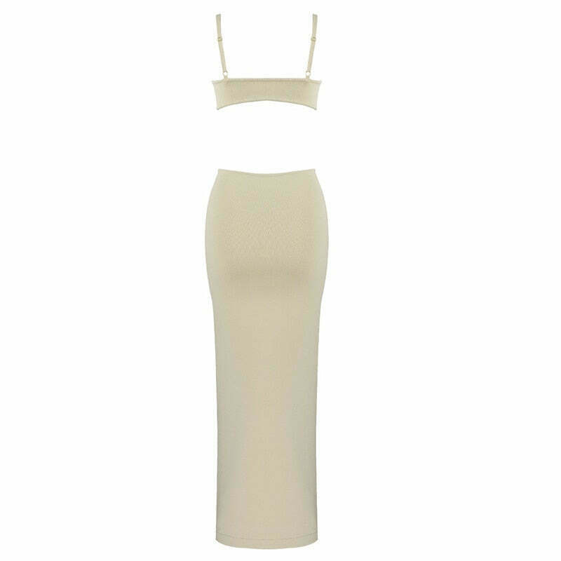 Coquette Aesthetic Claudia Backless Maxi Dress - Y2K Fashion Women's Clothing