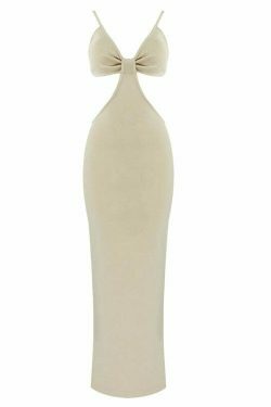 Coquette Aesthetic Claudia Backless Maxi Dress - Y2K Fashion Women's Clothing