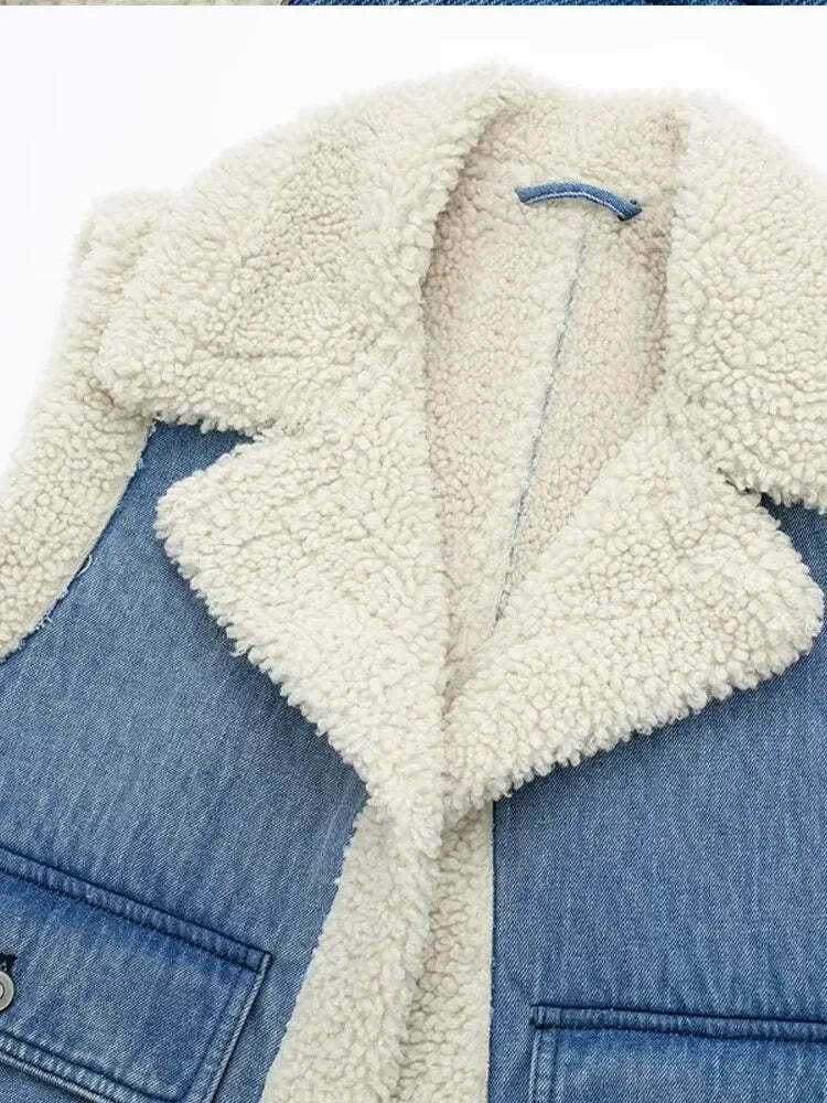 Coquette Aesthetic Cloud Nine Plush Gilet - Y2K Fashion Women's Outerwear
