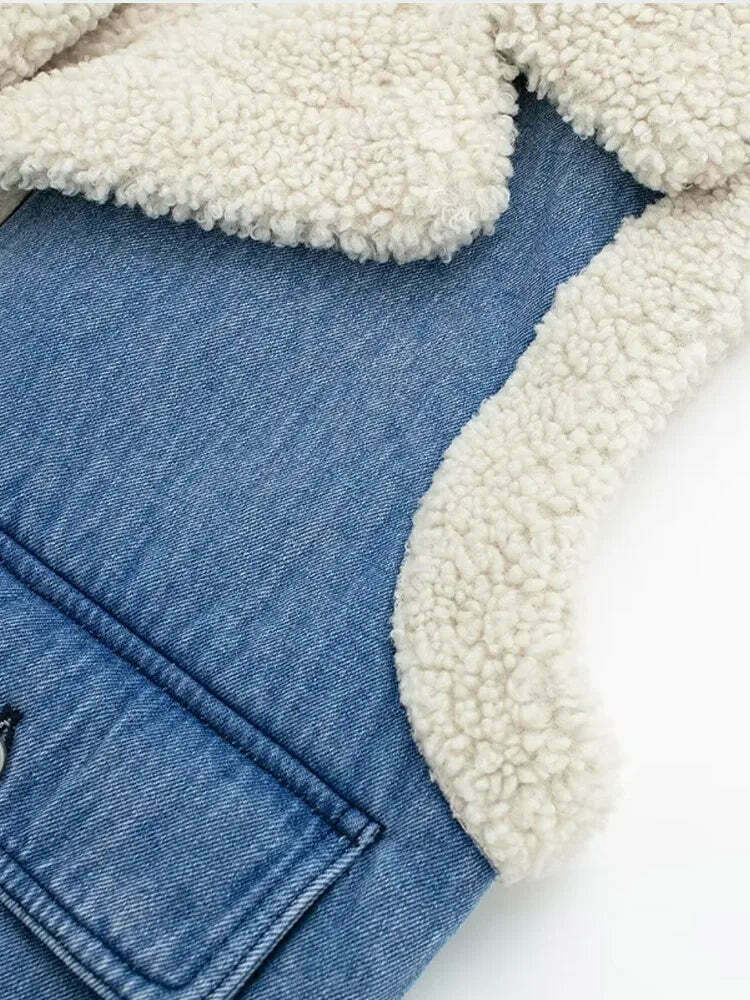 Coquette Aesthetic Cloud Nine Plush Gilet - Y2K Fashion Women's Outerwear