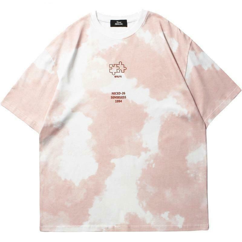 Coquette Aesthetic Cloud Print T-Shirt - Y2K Fashion with Grunge & Pastel Goth Vibes