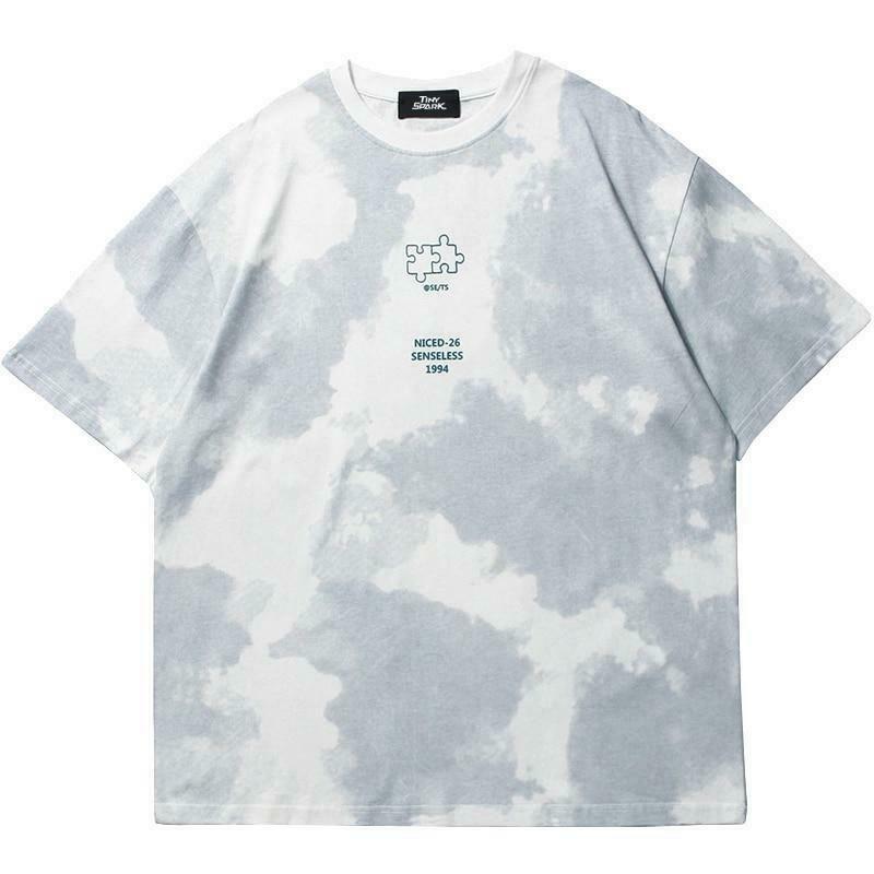 Coquette Aesthetic Cloud Print T-Shirt - Y2K Fashion with Grunge & Pastel Goth Vibes