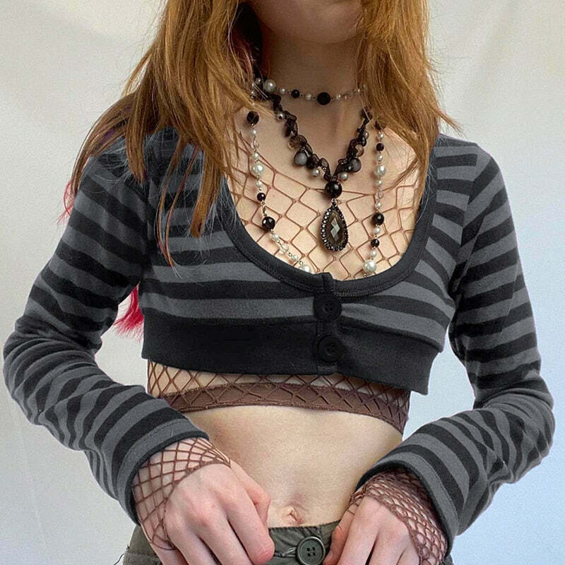 Coquette Aesthetic Corey Buttoned Y2K Top - Grunge Style Cargo Skirt & Cute Hoodies