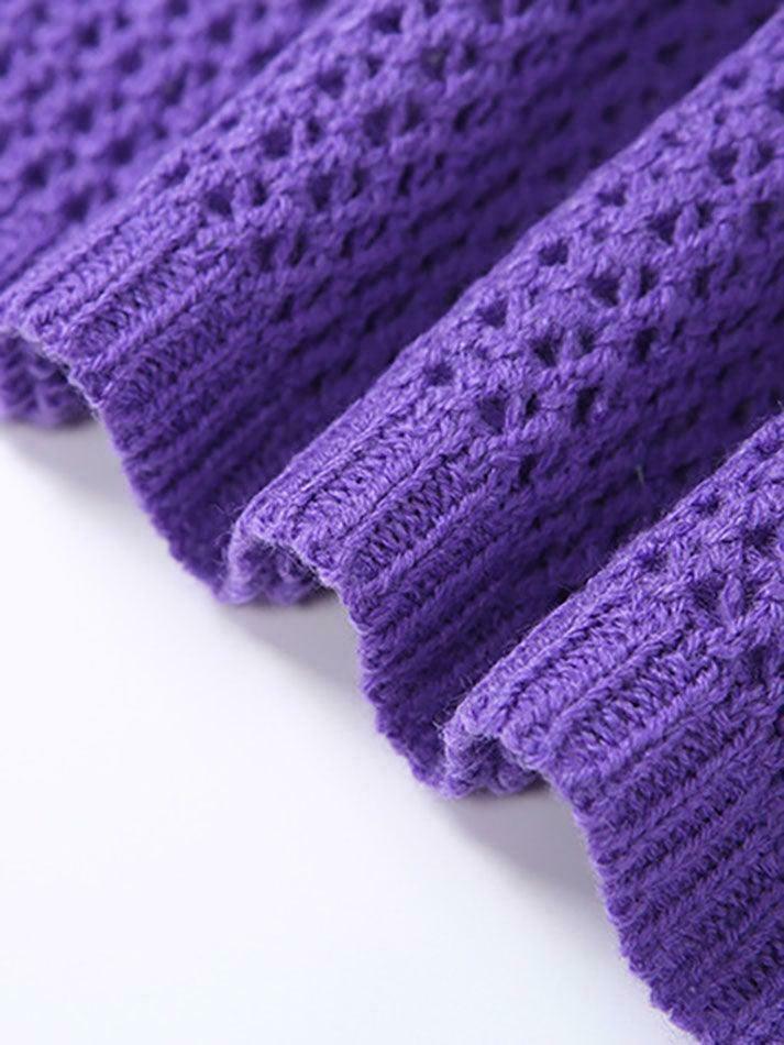 Coquette Aesthetic Crochet Knit Skirt Set for Women - Y2K Fashion Outfit