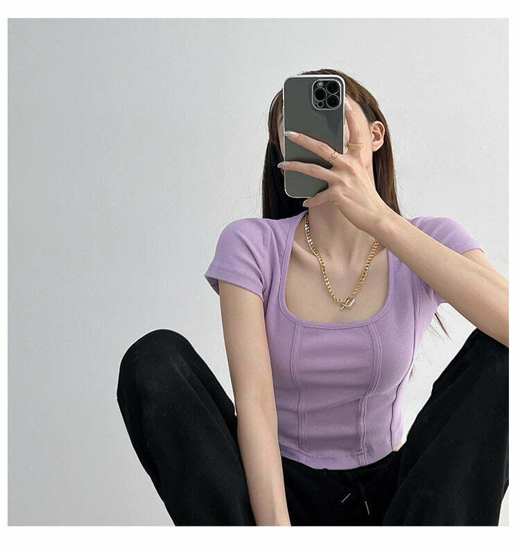 Coquette Aesthetic Crop Top: Y2K Fashion with Grunge & Pastel Goth Vibes