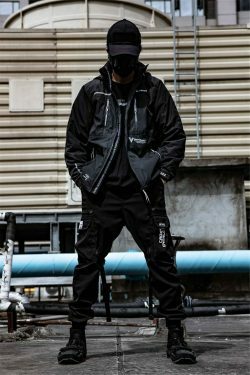Coquette Aesthetic Dark Matter Padded Windbreaker - Y2K Fashion Statement Piece