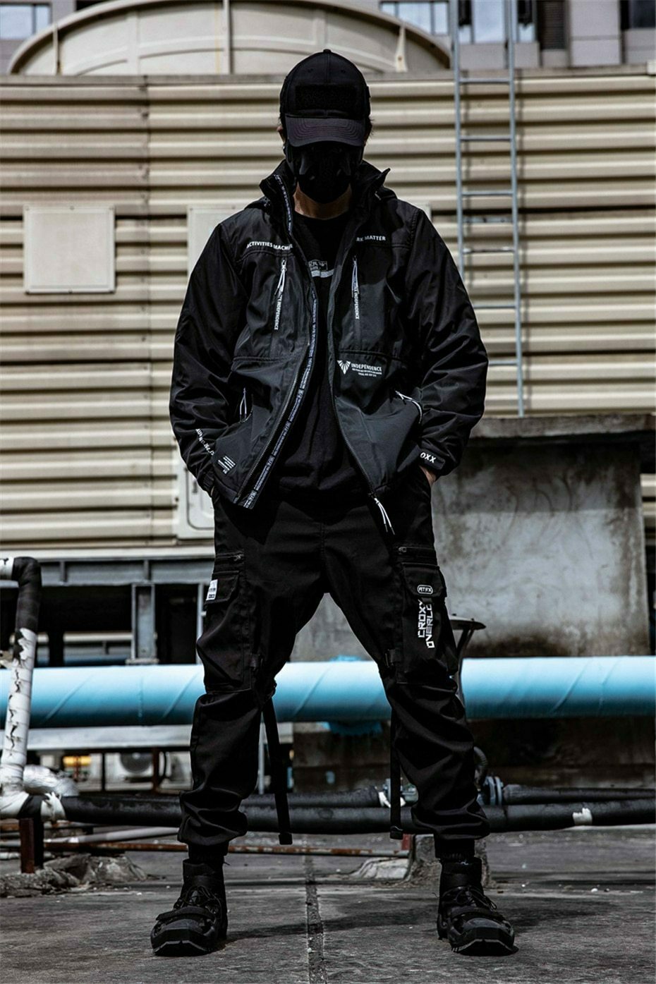 Coquette Aesthetic Dark Matter Padded Windbreaker - Y2K Fashion Statement Piece